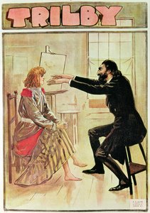 Svengalin hypnotisoima Trilby, kuvitus "Trilbystä", 1894